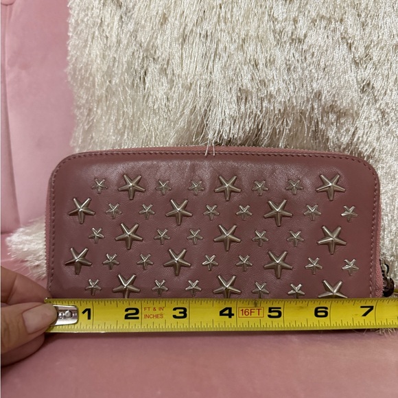 Authentic Jimmy Choo Mauve Wallet with Silver Star Accents - Picture 4 of 10